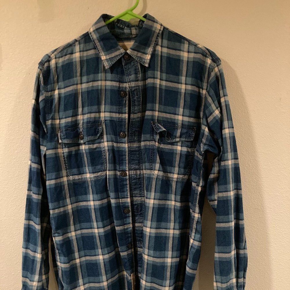 Shuttlenotes Master Cloth Blue Plaid Shirt